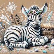 Cute Zebra Cross Stitch Pattern