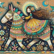 Decorated Horse Cross Stitch Pattern