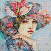 Elaborate Hat Cross Stitch Pattern