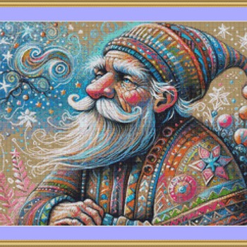 Elderly Man Cross Stitch Pattern