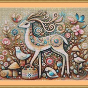 Elegant Deer Cross Stitch Pattern