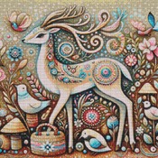 Elegant Deer Cross Stitch Pattern