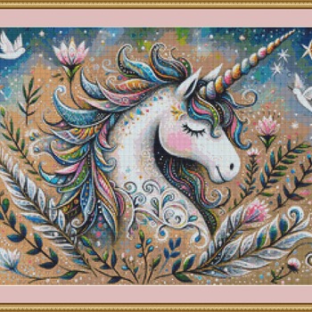 Elegant Unicorn Cross Stitch Pattern