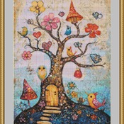 Enchanted Tree Cross Stitch Pattern