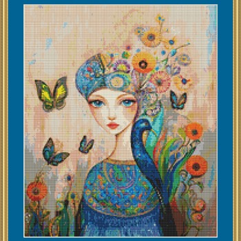 Exquisite Head Piece Cross Stitch Pattern