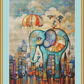 Fantasy Elephant Cross Stitch Pattern