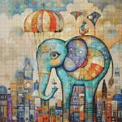 Fantasy Elephant Cross Stitch Pattern