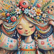 Festive Headdress Cross Stitch Pattern