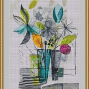 Floral Arrangement Cross Stitch Pattern