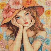 Floral Hat Cross Stitch Pattern