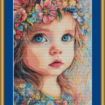 Flower Girl Cross Stitch Pattern