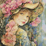 Flower Hat Cross Stitch Pattern