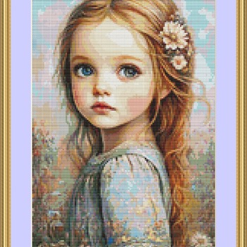 Flowers In Her Hair Cross Stitch Pattern