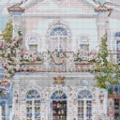 Front Of A Cafe Cross Stitch Pattern