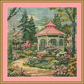 Garden Gazebo Cross Stitch Pattern