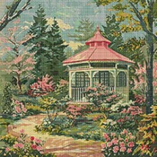 Garden Gazebo Cross Stitch Pattern