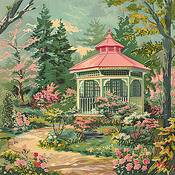 Garden Gazebo Cross Stitch Pattern