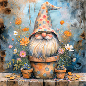 Garden Gnome 10 Cross Stitch Pattern