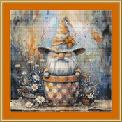 Garden Gnome 11 Cross Stitch Pattern