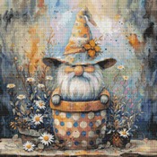 Garden Gnome 11 Cross Stitch Pattern