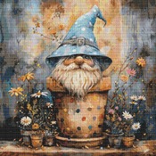 Garden Gnome 13 Cross Stitch Pattern