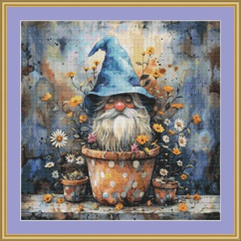 Garden Gnome 5 Cross Stitch Pattern