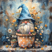 Garden Gnome 5 Cross Stitch Pattern