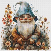 Garden Gnome 7 Cross Stitch Pattern