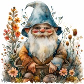 Garden Gnome 7 Cross Stitch Pattern