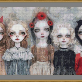 Gothic Girls Cross Stitch Pattern