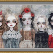 Gothic Girls Cross Stitch Pattern