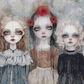 Gothic Girls Cross Stitch Pattern