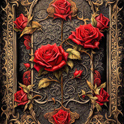 Gothic Roses Cross Stitch Pattern