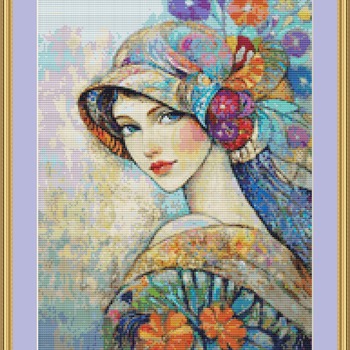 Graceful Woman Cross Stitch Pattern