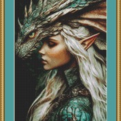 Green Dragon Cross Stitch Pattern