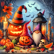 Halloween Decoration Cross Stitch Pattern