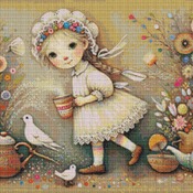 Having A Cup Of Tea Cross Stitch Pattern