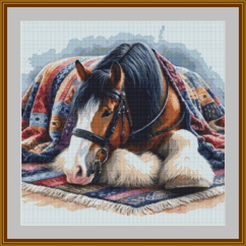 Horse Blanket Cross Stitch Pattern