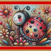 Ladybug Cross Stitch Pattern