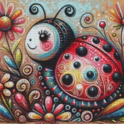 Ladybug Cross Stitch Pattern