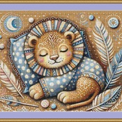 Lion Cub Cross Stitch Pattern