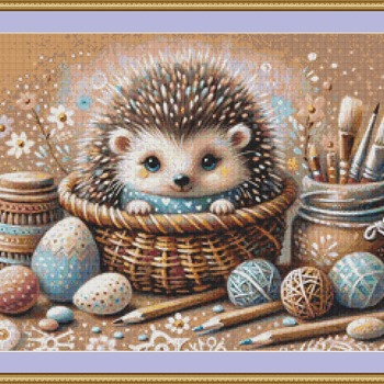 Little Hedgehog Cross Stitch Pattern