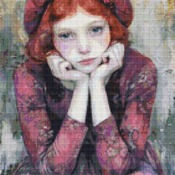 Lonely Girl Cross Stitch Pattern