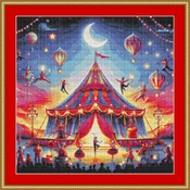 Magical Circus Tent Cross Stitch Pattern