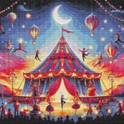 Magical Circus Tent Cross Stitch Pattern