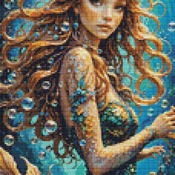 Magical Mermaid Cross Stitch Pattern