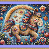 Magical Night Scene Cross Stitch Pattern