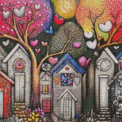 Magical Street Cross Stitch Pattern