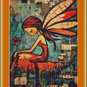 Melancholic Fairy Cross Stitch Pattern