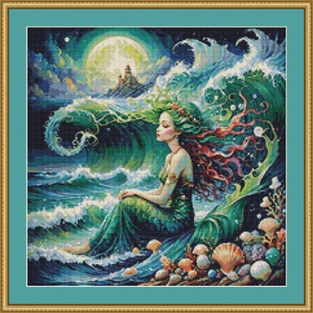 Mermaid Fantasy Cross Stitch Pattern